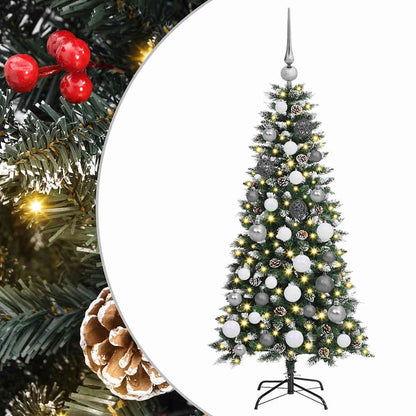 vidaXL Sapin de Noël artificiel avec 150 LED avec support Vert 120 cm