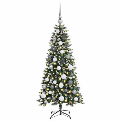 vidaXL Sapin de Noël artificiel avec 150 LED avec support Vert 120 cm