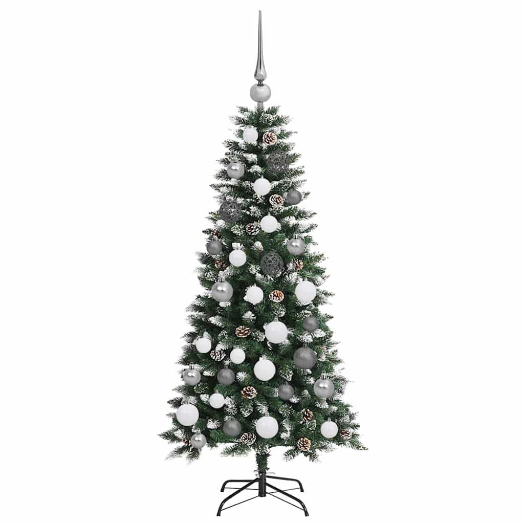 vidaXL Sapin de Noël artificiel avec 150 LED avec support Vert 120 cm