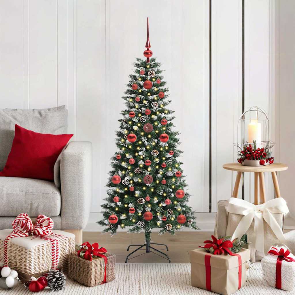 vidaXL Sapin de Noël artificiel avec 150 LED avec support Vert 120 cm