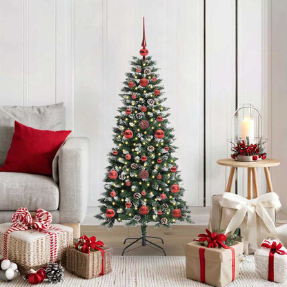 vidaXL Sapin de Noël artificiel avec 150 LED avec support Vert 120 cm
