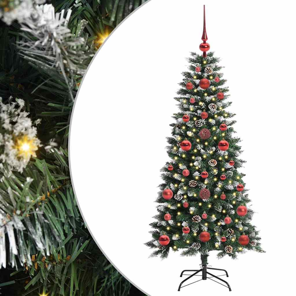 vidaXL Sapin de Noël artificiel avec 150 LED avec support Vert 120 cm