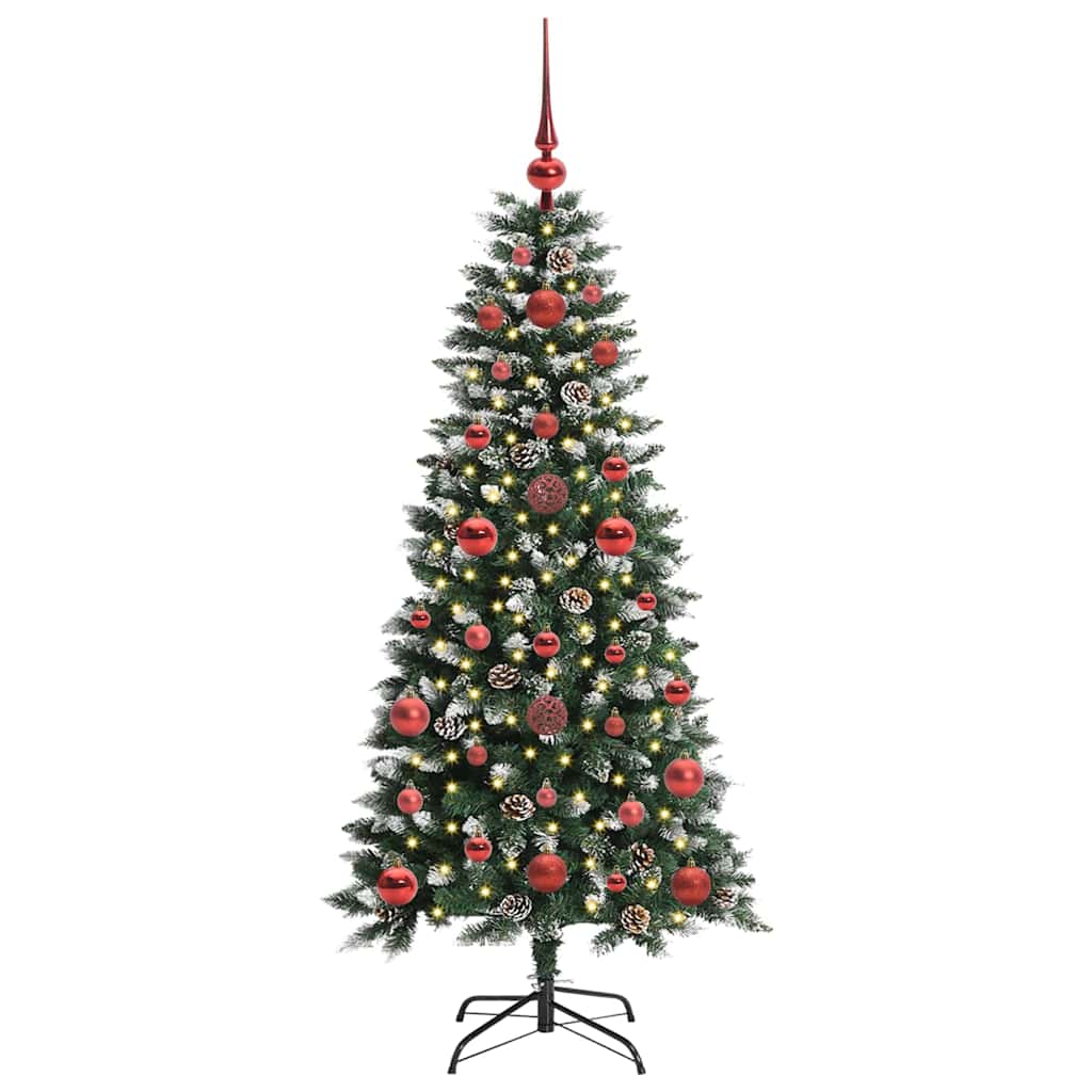 vidaXL Sapin de Noël artificiel avec 150 LED avec support Vert 120 cm