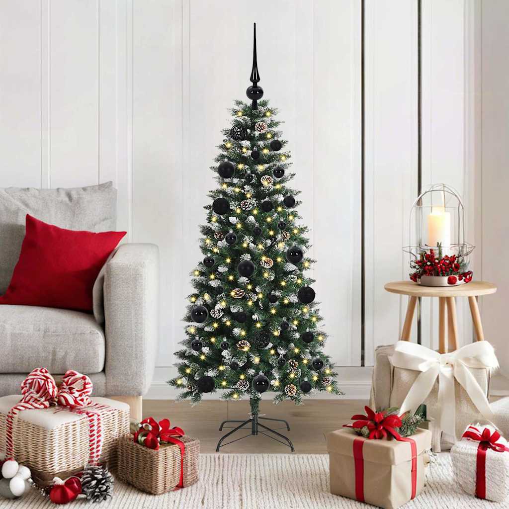 vidaXL Sapin de Noël artificiel avec 150 LED avec support Vert 120 cm