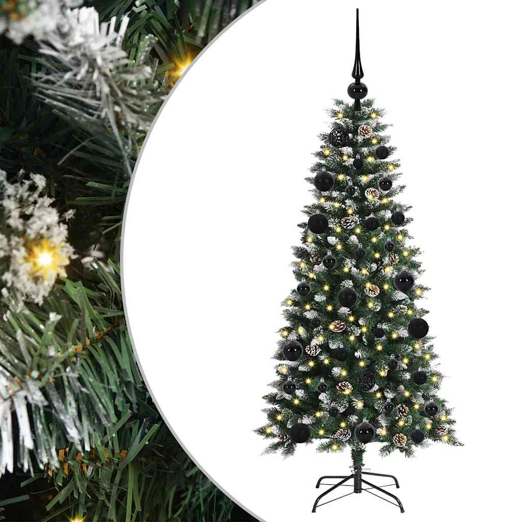 vidaXL Sapin de Noël artificiel avec 150 LED avec support Vert 120 cm