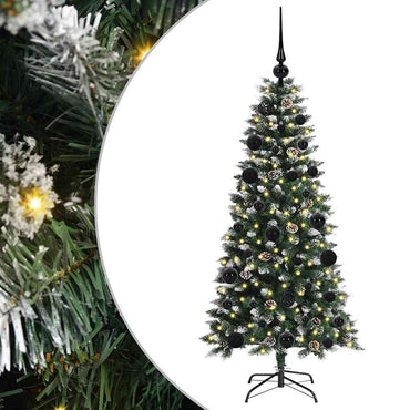 vidaXL Sapin de Noël artificiel avec 150 LED avec support Vert 120 cm