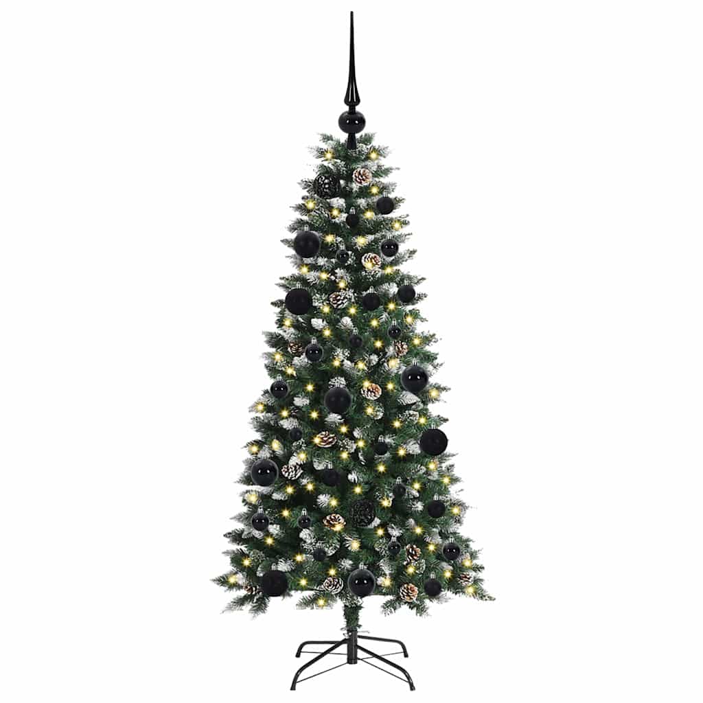 vidaXL Sapin de Noël artificiel avec 150 LED avec support Vert 120 cm