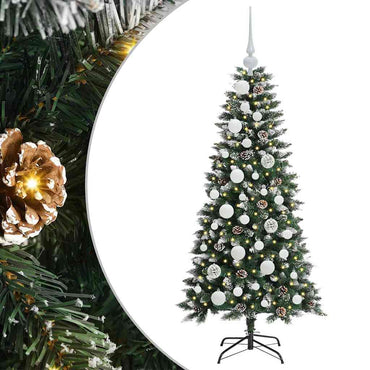 vidaXL Sapin de Noël artificiel avec 150 LED avec support Vert 120 cm