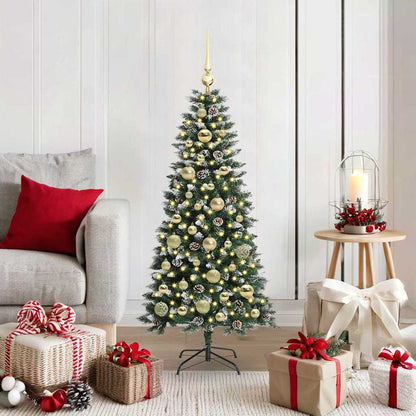 vidaXL Sapin de Noël artificiel avec 150 LED avec support Vert 120 cm