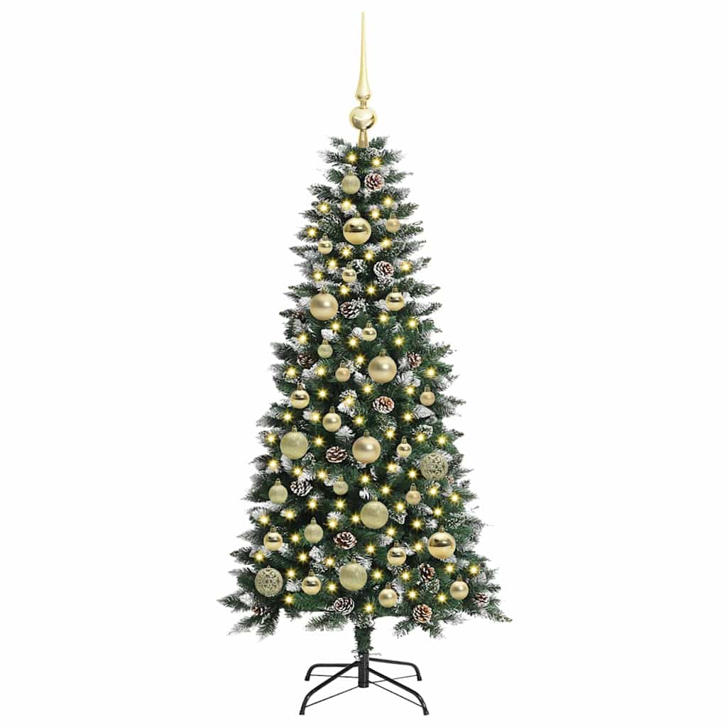 vidaXL Sapin de Noël artificiel avec 150 LED avec support Vert 120 cm