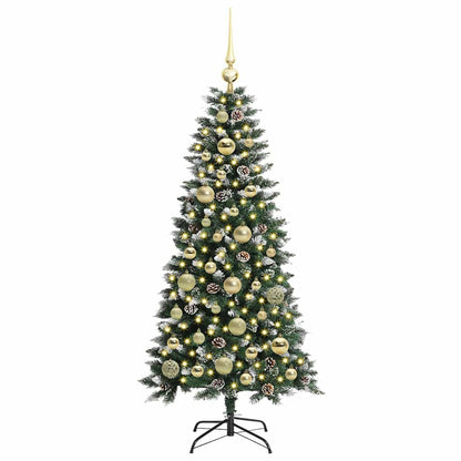 vidaXL Sapin de Noël artificiel avec 150 LED avec support Vert 120 cm