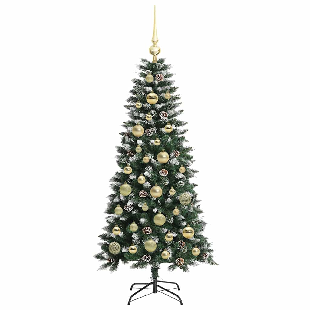 vidaXL Sapin de Noël artificiel avec 150 LED avec support Vert 120 cm