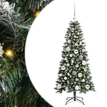 vidaXL Sapin de Noël artificiel avec 150 LED avec support Vert 120 cm