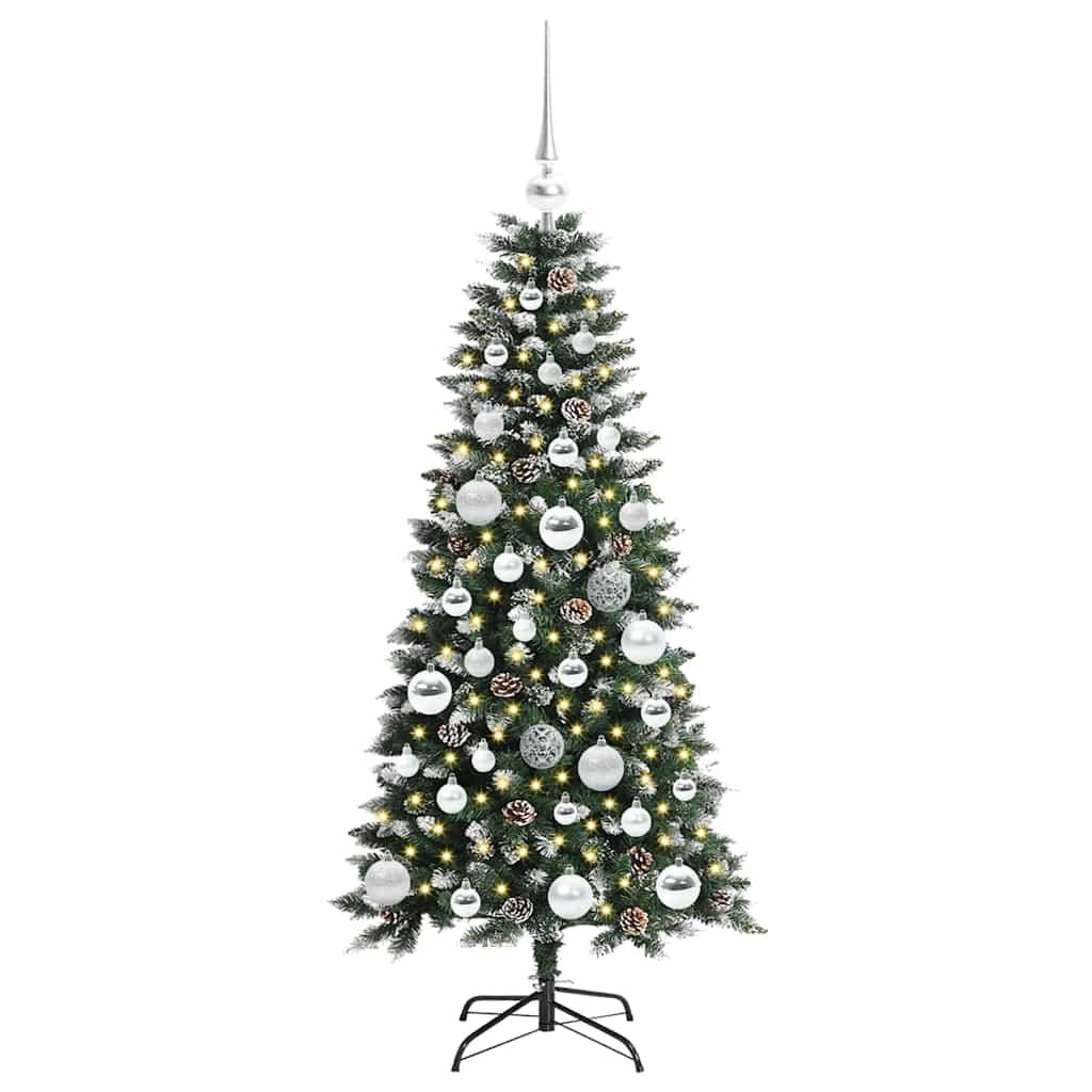 Künstlicher Weihnachtsbaum mit 150 LEDs mit Ständer Grün 120 cm