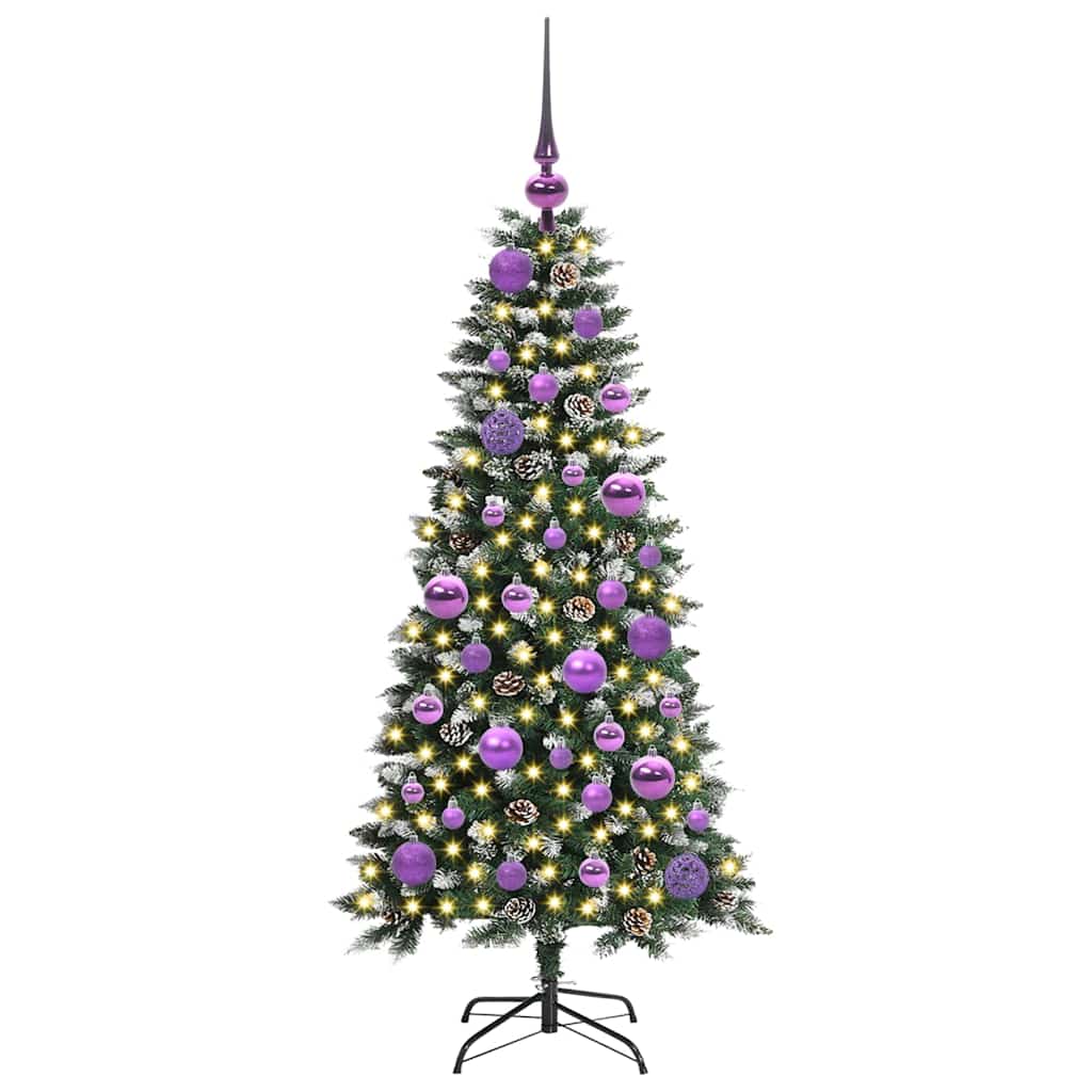Künstlicher Weihnachtsbaum mit 150 LEDs mit Ständer Grün 120 cm