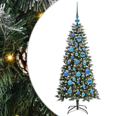 vidaXL Sapin de Noël artificiel avec 150 LED avec support Vert 120 cm