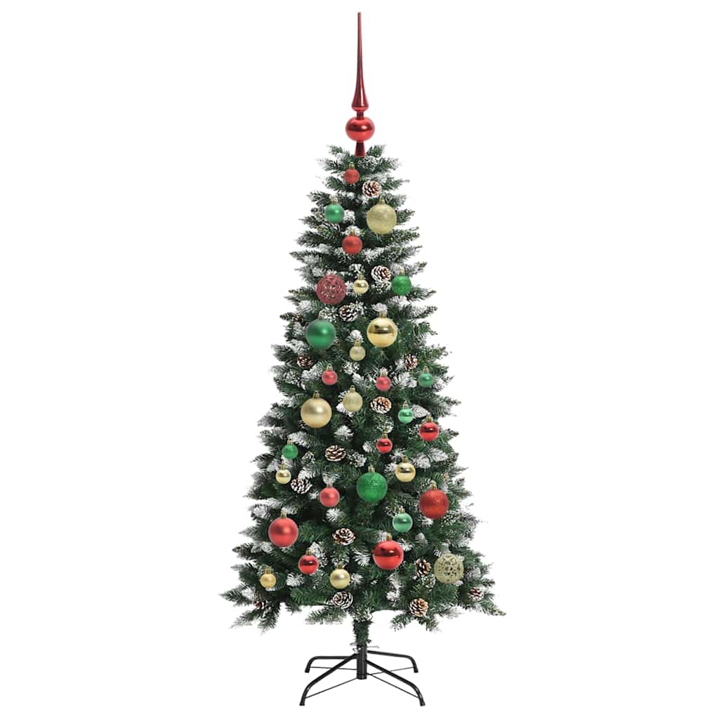 Künstlicher Weihnachtsbaum mit 150 LEDs mit Ständer Grün 120 cm
