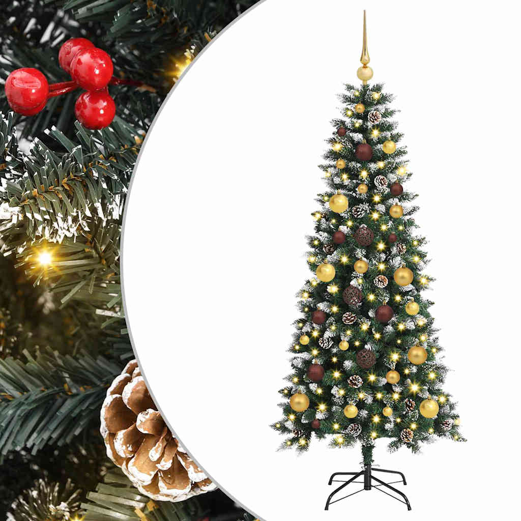 vidaXL Künstlicher Weihnachtsbaum mit 150 LEDs mit Ständer Grün 150 cm