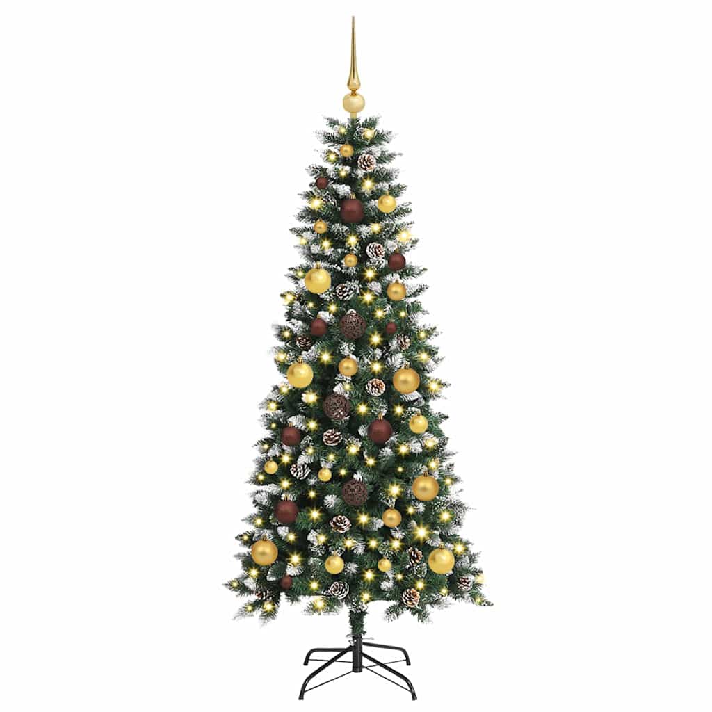 vidaXL Künstlicher Weihnachtsbaum mit 150 LEDs mit Ständer Grün 150 cm