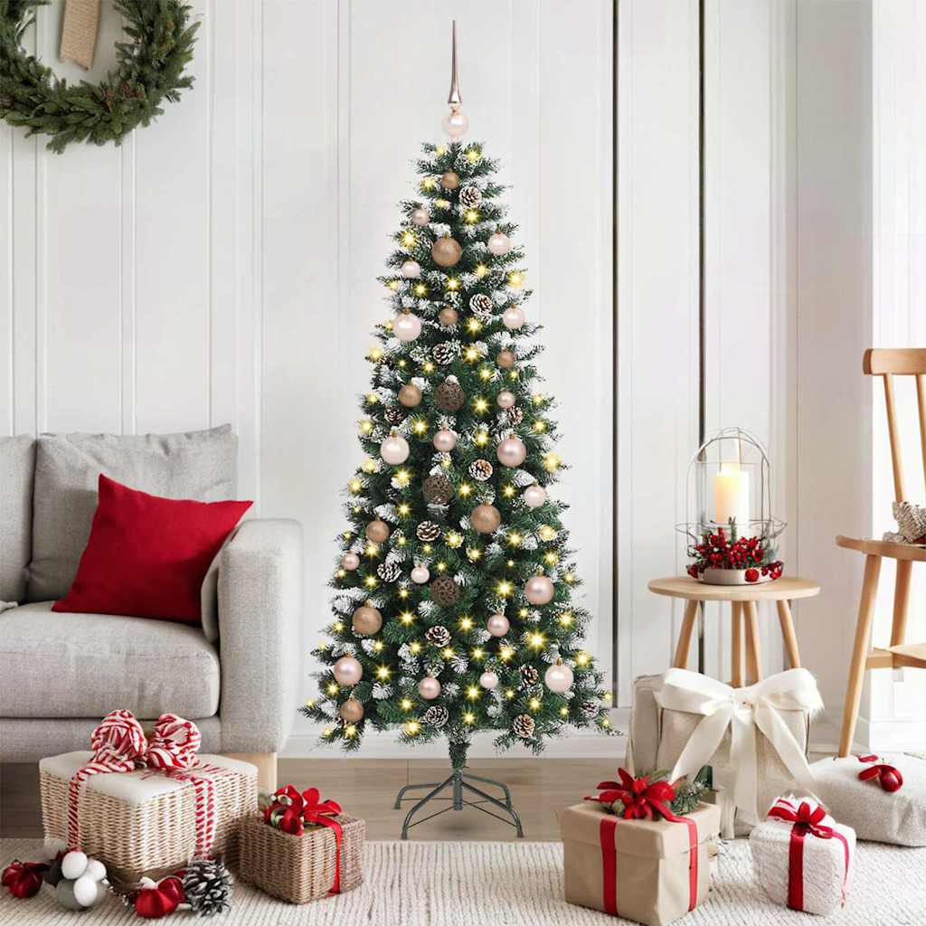 vidaXL Künstlicher Weihnachtsbaum mit 150 LEDs mit Ständer Grün 150 cm