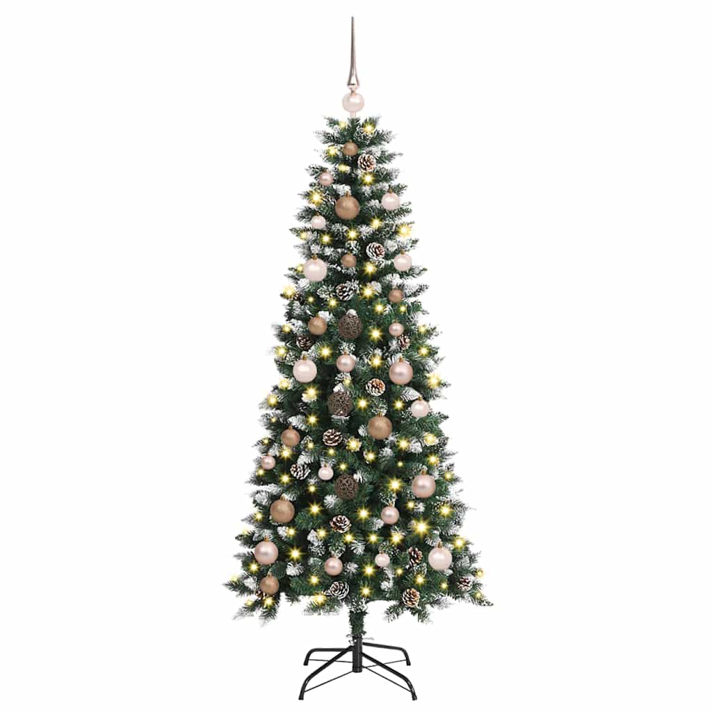 vidaXL Künstlicher Weihnachtsbaum mit 150 LEDs mit Ständer Grün 150 cm