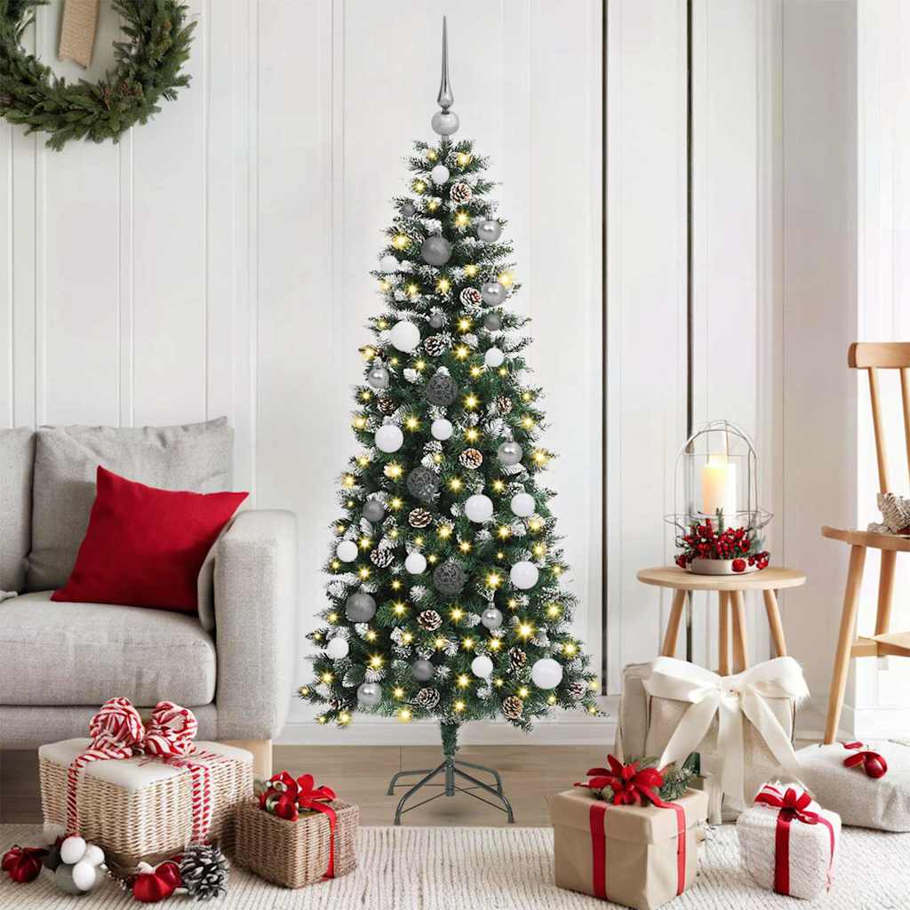 vidaXL Künstlicher Weihnachtsbaum mit 150 LEDs mit Ständer Grün 150 cm