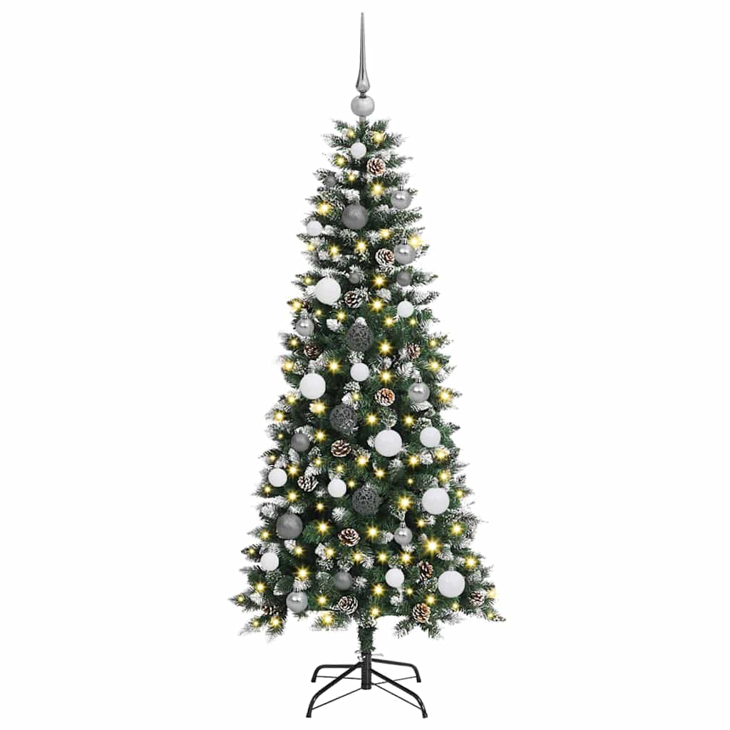 vidaXL Künstlicher Weihnachtsbaum mit 150 LEDs mit Ständer Grün 150 cm