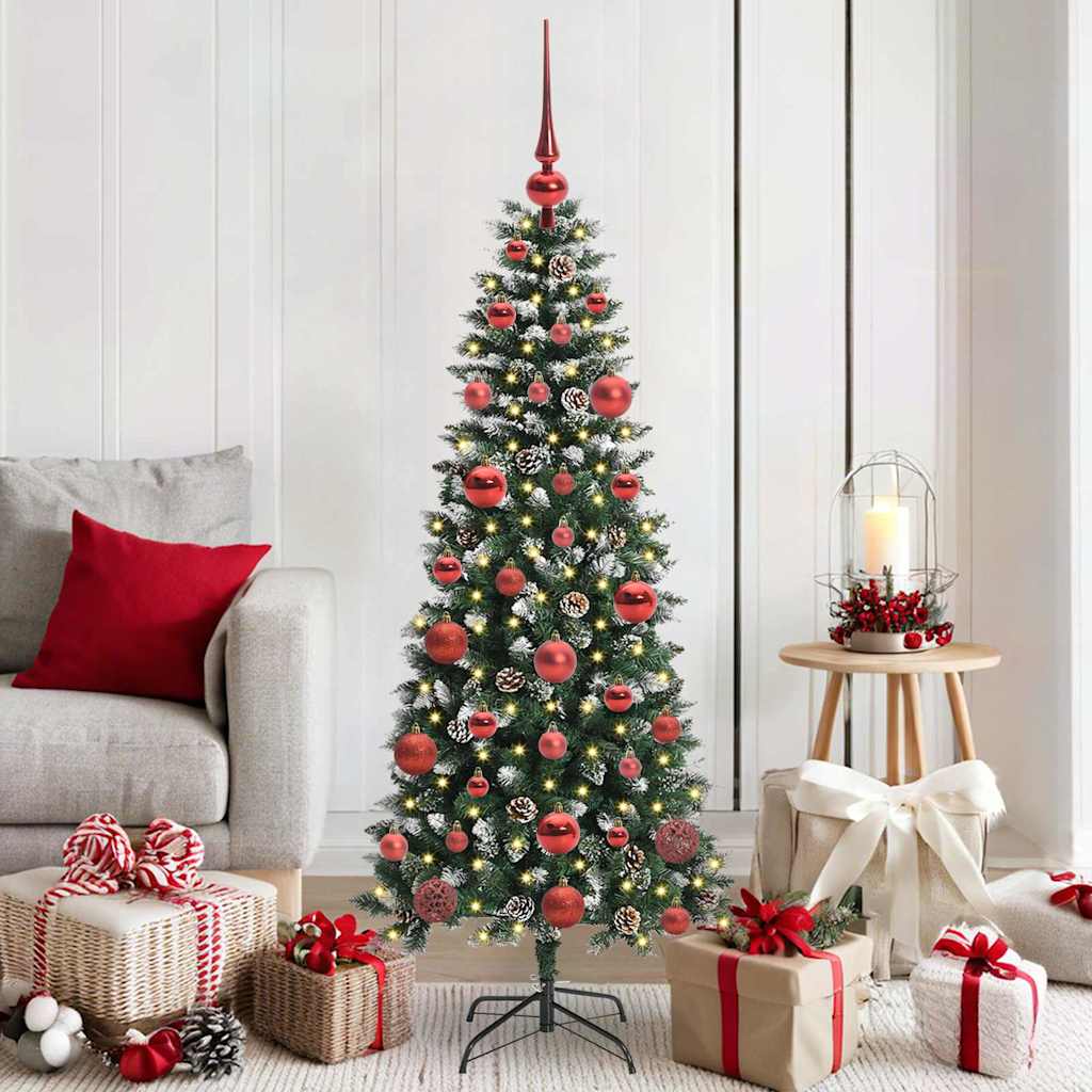 vidaXL Künstlicher Weihnachtsbaum mit 150 LEDs mit Ständer Grün 150 cm