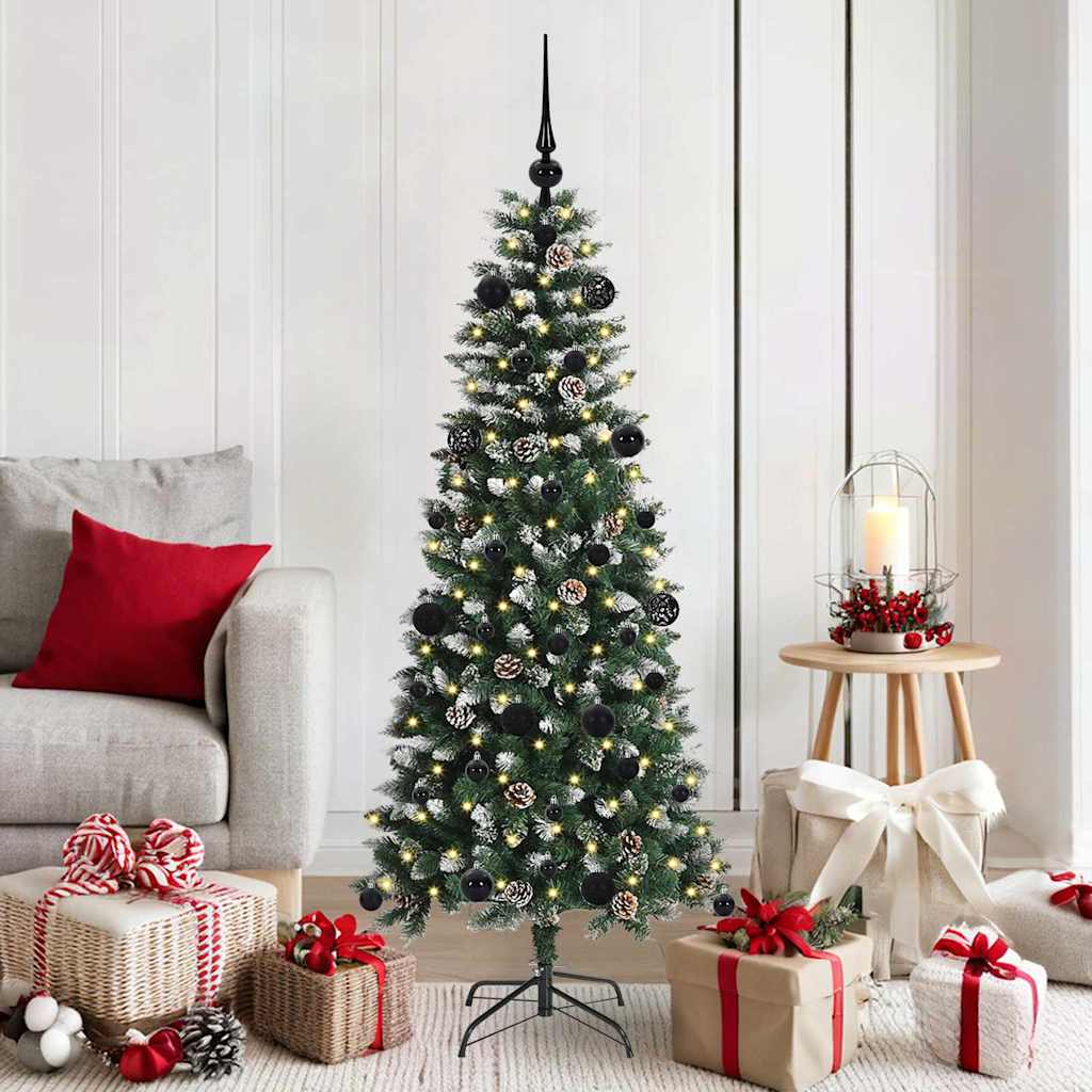 vidaXL Künstlicher Weihnachtsbaum mit 150 LEDs mit Ständer Grün 150 cm