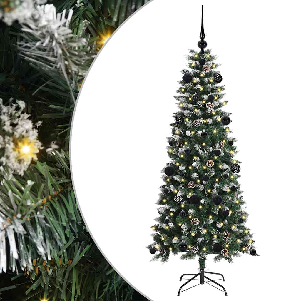 vidaXL Künstlicher Weihnachtsbaum mit 150 LEDs mit Ständer Grün 150 cm