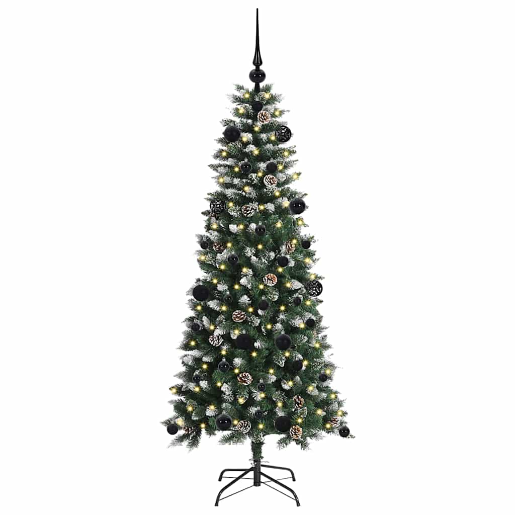 vidaXL Künstlicher Weihnachtsbaum mit 150 LEDs mit Ständer Grün 150 cm