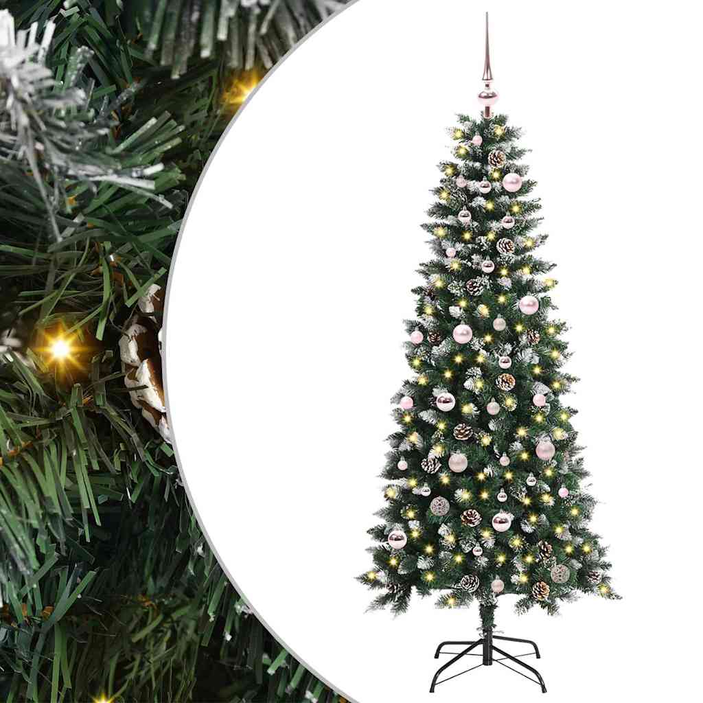 vidaXL Künstlicher Weihnachtsbaum mit 150 LEDs mit Ständer Grün 150 cm