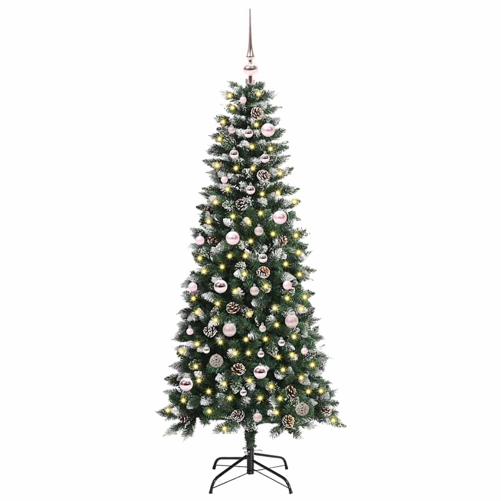 vidaXL Künstlicher Weihnachtsbaum mit 150 LEDs mit Ständer Grün 150 cm