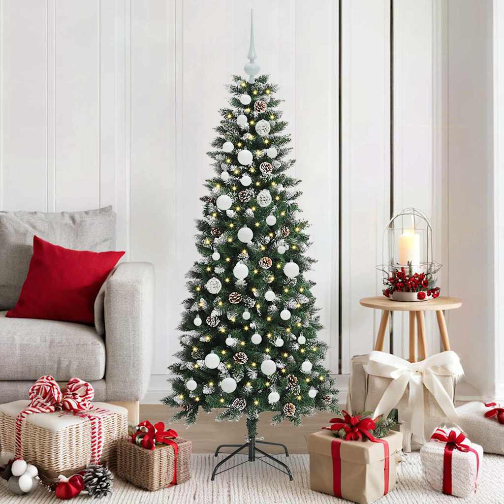 vidaXL Künstlicher Weihnachtsbaum mit 150 LEDs mit Ständer Grün 150 cm