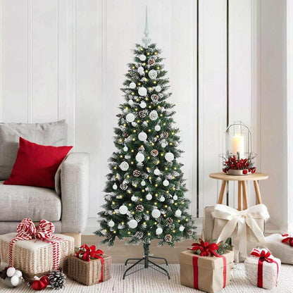 vidaXL Künstlicher Weihnachtsbaum mit 150 LEDs mit Ständer Grün 150 cm