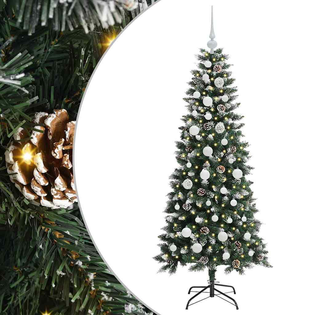 vidaXL Künstlicher Weihnachtsbaum mit 150 LEDs mit Ständer Grün 150 cm