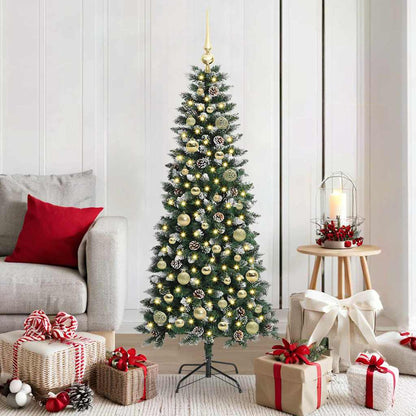 vidaXL Künstlicher Weihnachtsbaum mit 150 LEDs mit Ständer Grün 150 cm