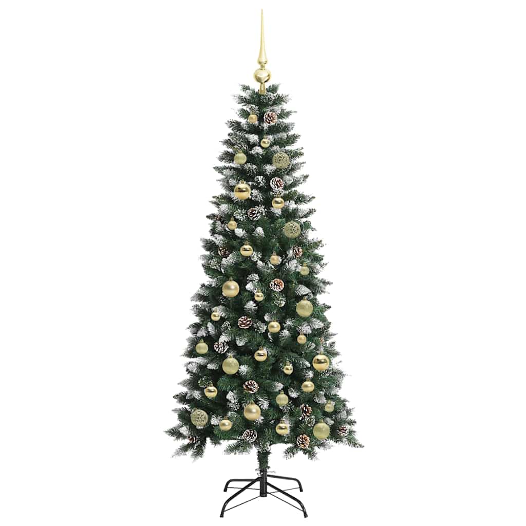 vidaXL Künstlicher Weihnachtsbaum mit 150 LEDs mit Ständer Grün 150 cm