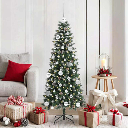 vidaXL Künstlicher Weihnachtsbaum mit 150 LEDs mit Ständer Grün 150 cm