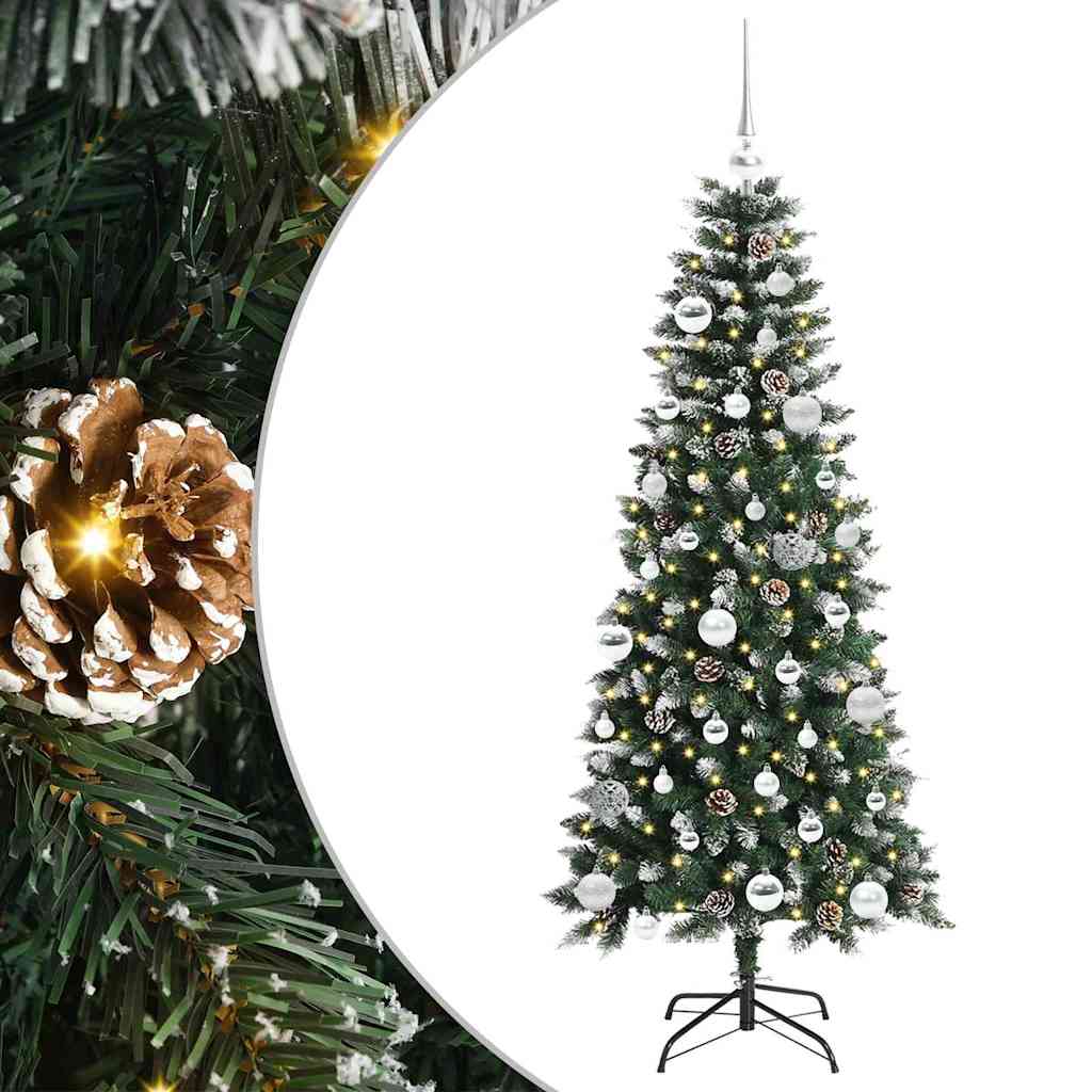 vidaXL Künstlicher Weihnachtsbaum mit 150 LEDs mit Ständer Grün 150 cm