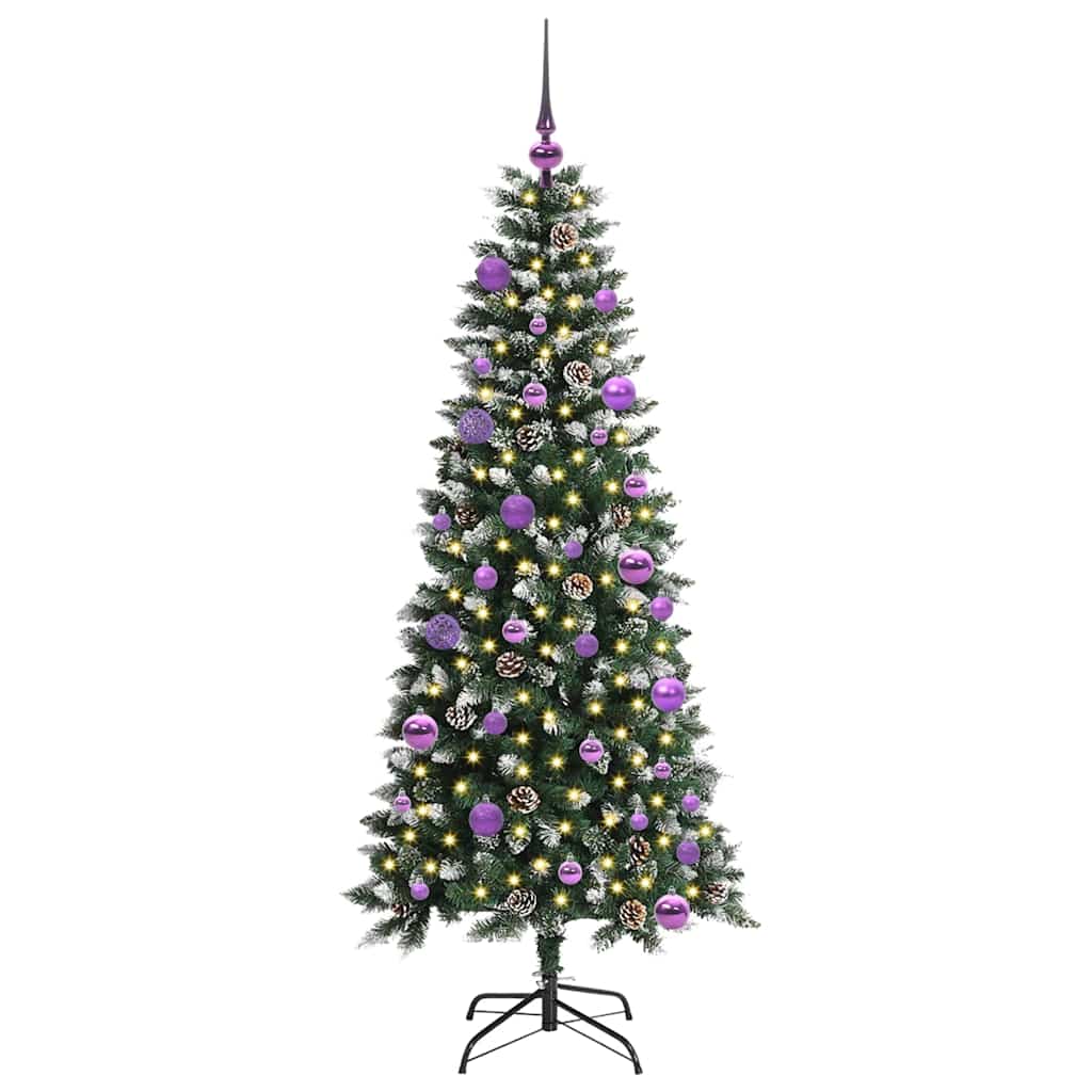 vidaXL Künstlicher Weihnachtsbaum mit 150 LEDs mit Ständer Grün 150 cm