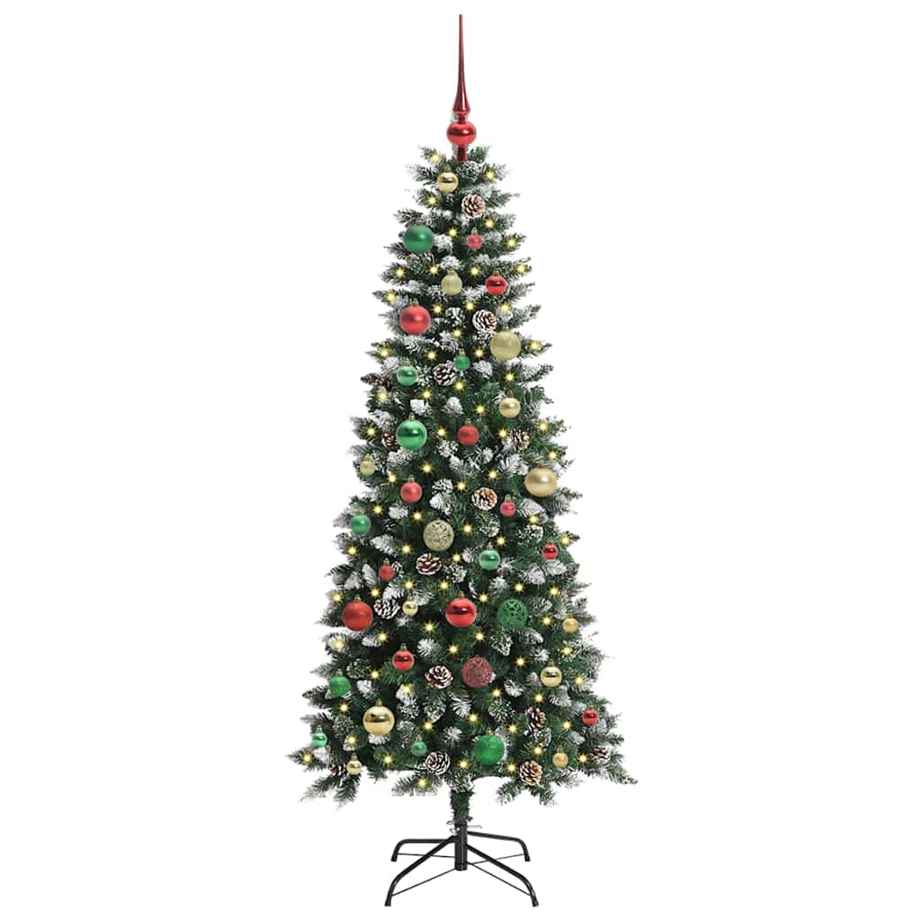 vidaXL Künstlicher Weihnachtsbaum mit 150 LEDs mit Ständer Grün 150 cm