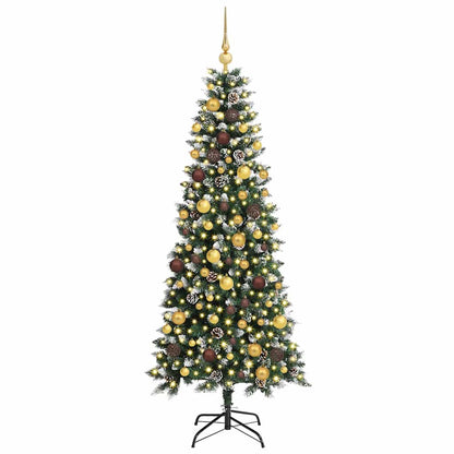 vidaXL Künstlicher Weihnachtsbaum mit 300 LEDs mit Ständer Grün 180 cm
