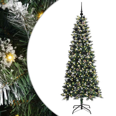 vidaXL Sapin de Noël artificiel avec 300 LED avec support Vert 180 cm