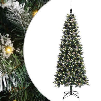 Künstlicher Weihnachtsbaum mit 300 LEDs mit Ständer Grün 180 cm