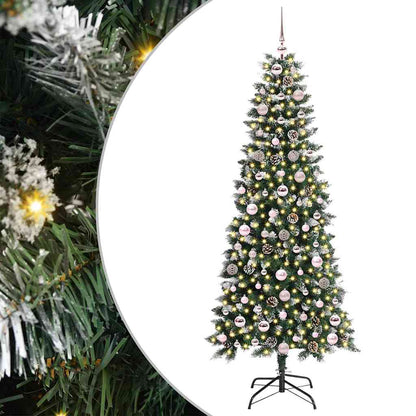 vidaXL Sapin de Noël artificiel avec 300 LED et support Vert 180 cm