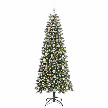 vidaXL Sapin de Noël artificiel avec 300 LED et support Vert 180 cm