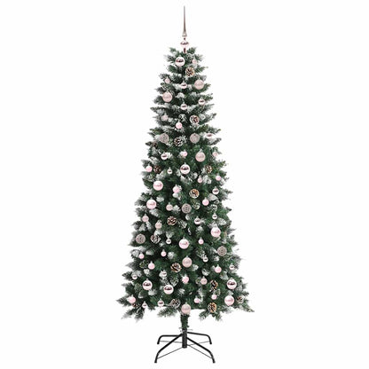 vidaXL Sapin de Noël artificiel avec 300 LED et support Vert 180 cm
