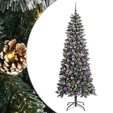 vidaXL Sapin de Noël artificiel avec 300 LED avec support Vert 180 cm