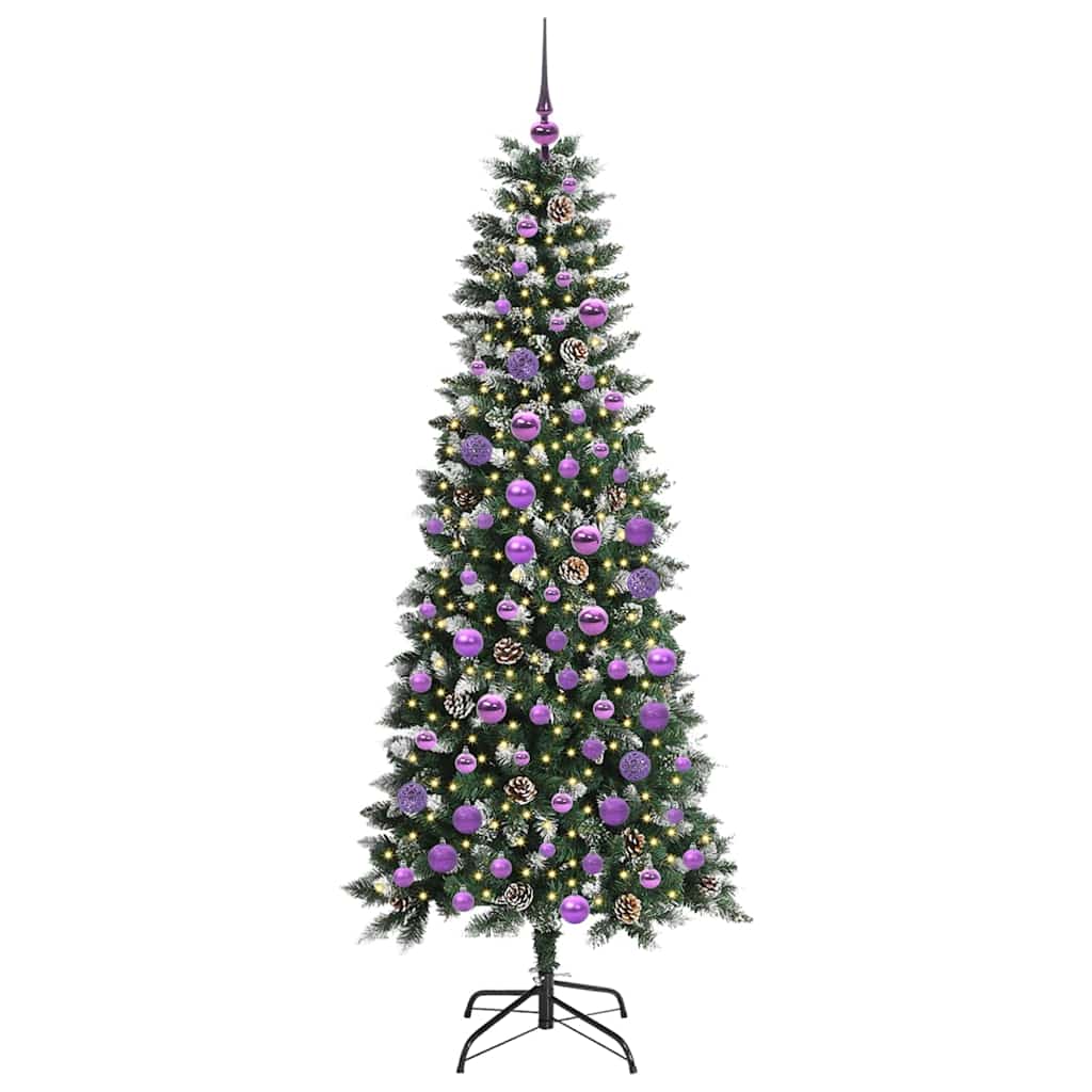 Künstlicher Weihnachtsbaum mit 300 LEDs mit Ständer Grün 180 cm